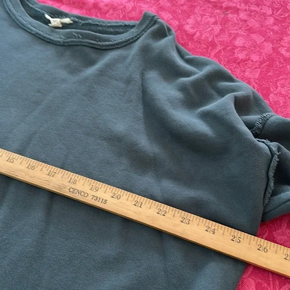 Eileen Fisher L Steel blue Dark Gray Knit Top AND pant set pockets drop shoulder - Picture 6 of 12